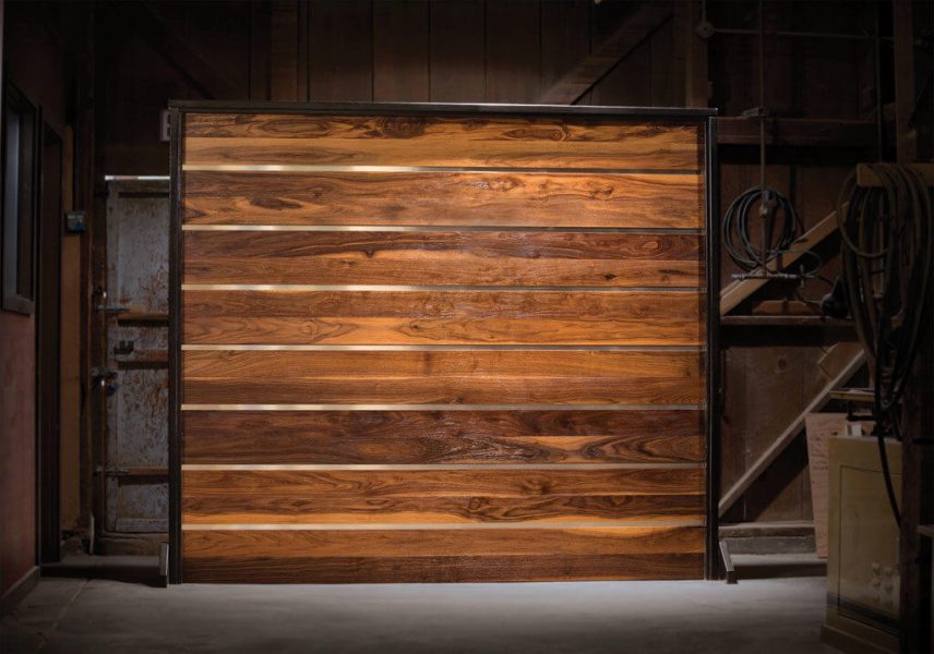 Newport Contemporary Wood Garage Door