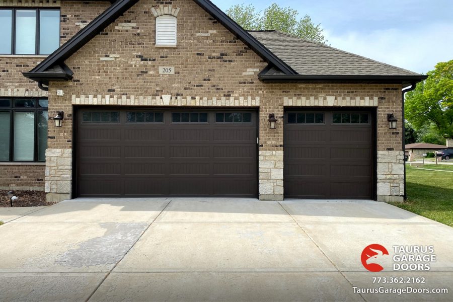 Traditional Style Garage Door With Tinted Windows Garage Door