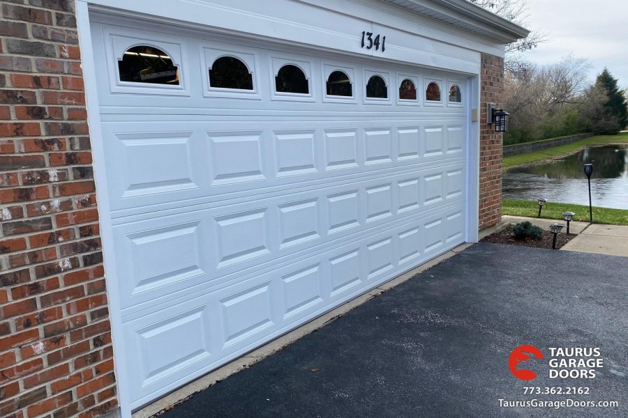 Traditional White Garage Door With Windows Garage Door